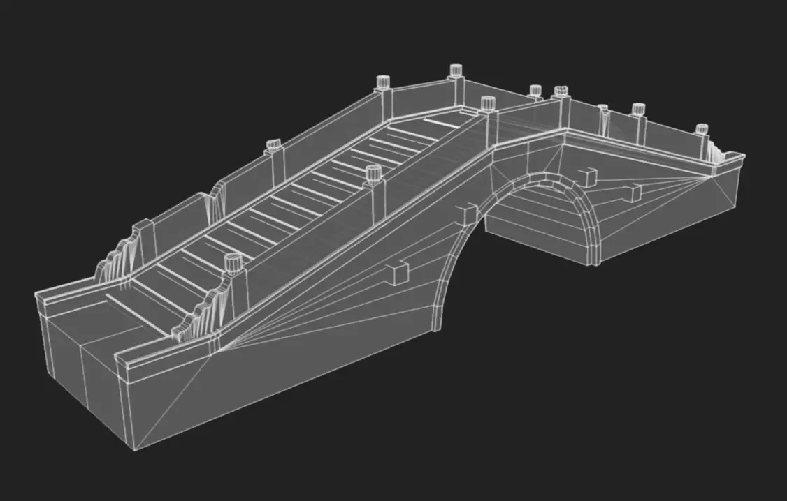 Bridge Low-poly 3D model_16