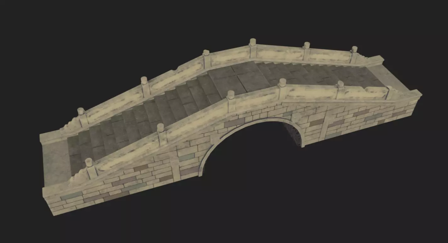 Bridge Low-poly 3D model_11
