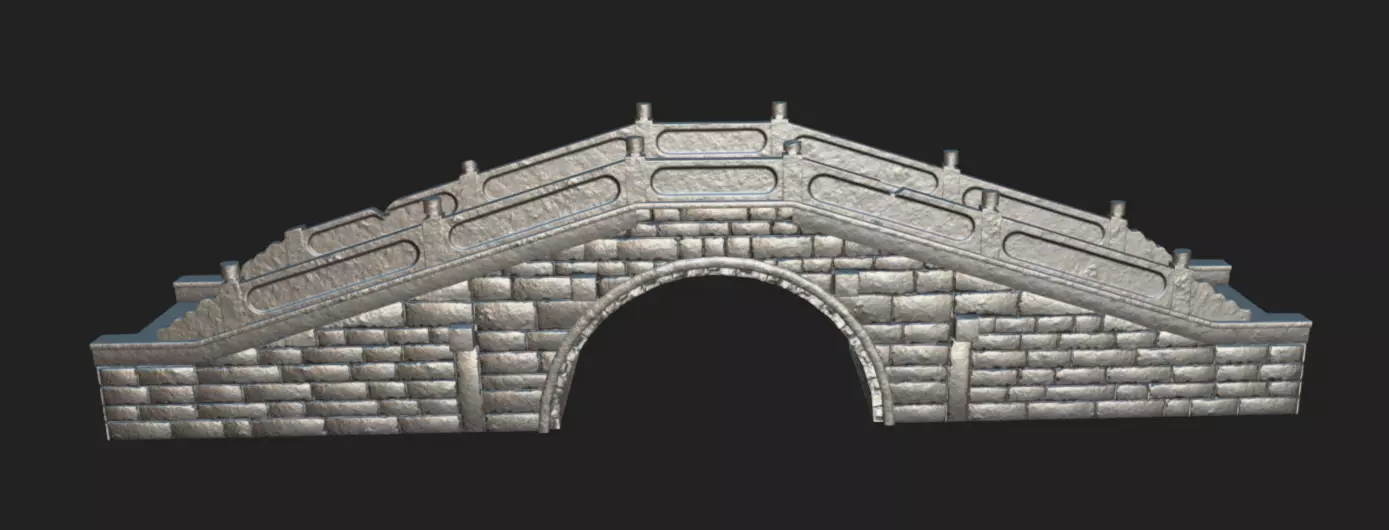 Bridge Low-poly 3D model_14