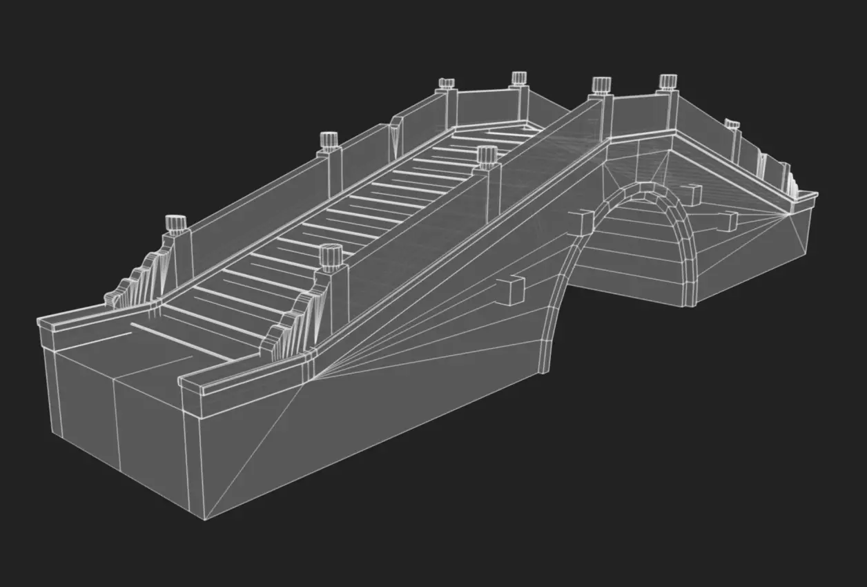 Bridge Low-poly 3D model_15