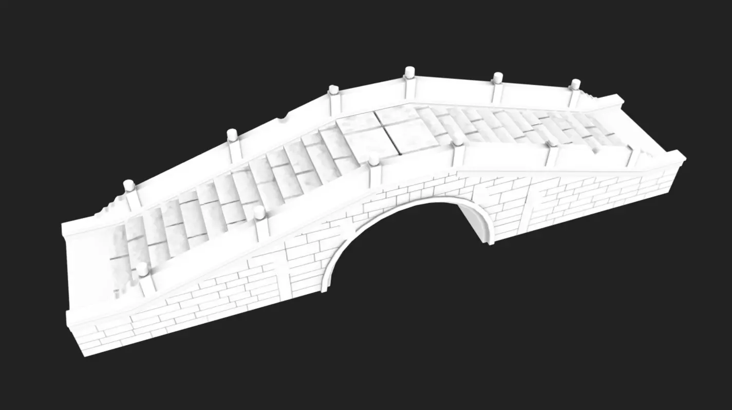Bridge Low-poly 3D model_12