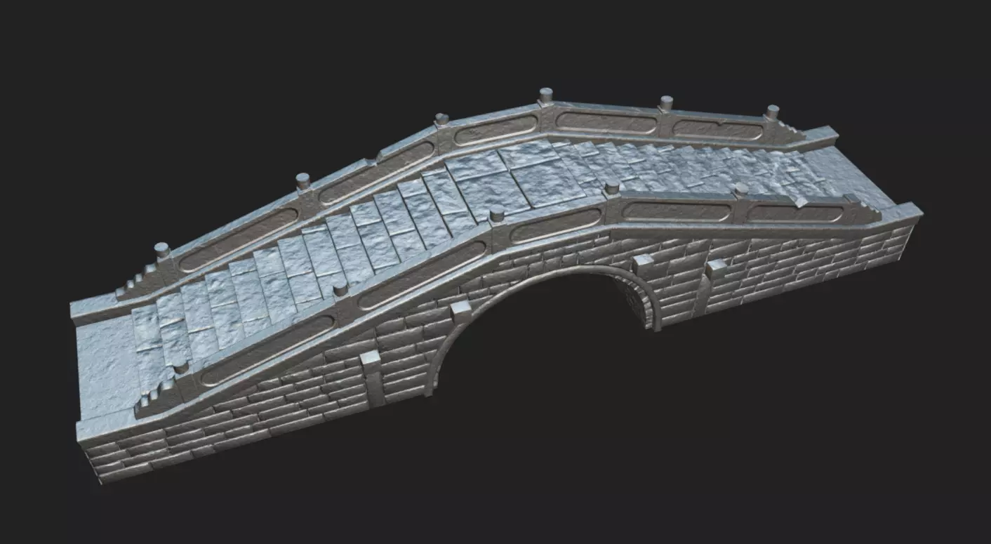 Bridge Low-poly 3D model_13