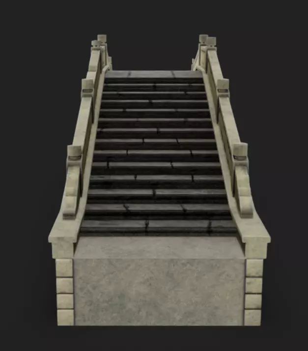 Bridge Low-poly 3D model_10
