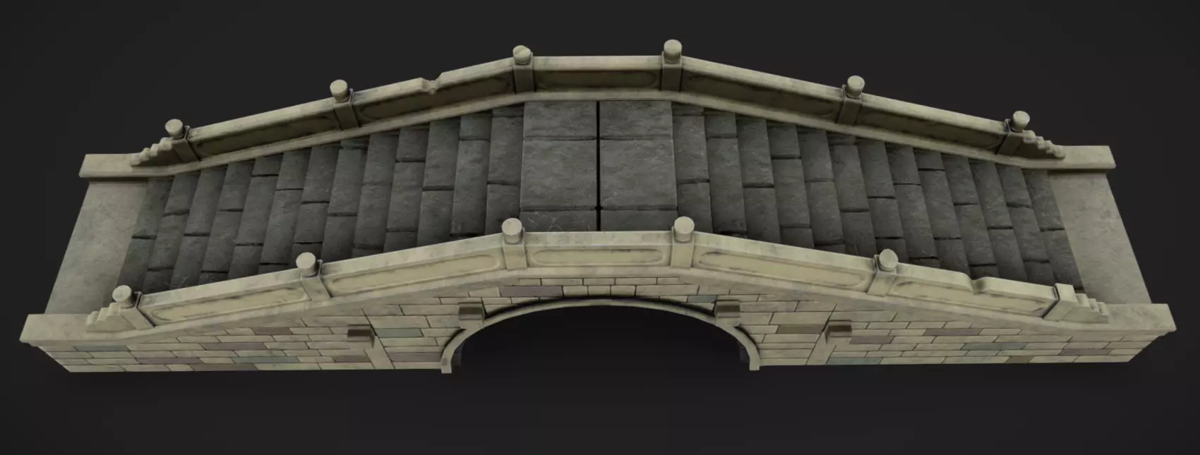 Bridge Low-poly 3D model_7