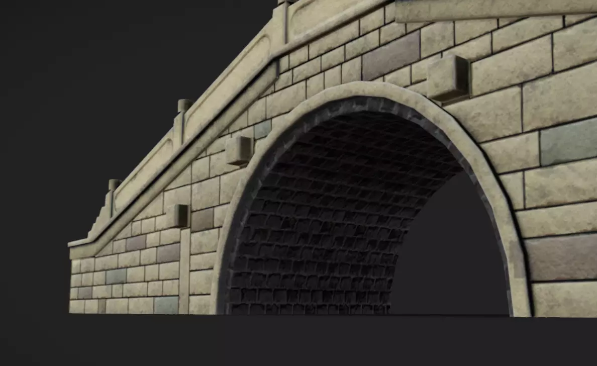 Bridge Low-poly 3D model_8