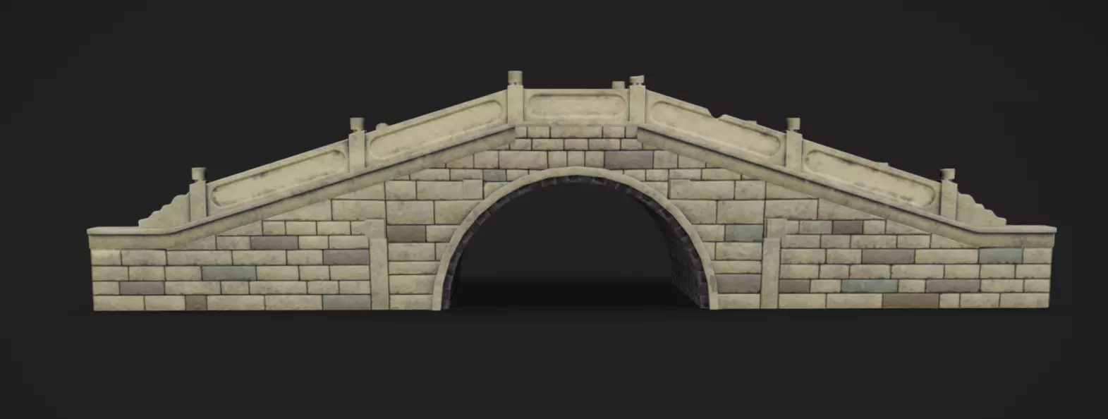 Bridge Low-poly 3D model_3