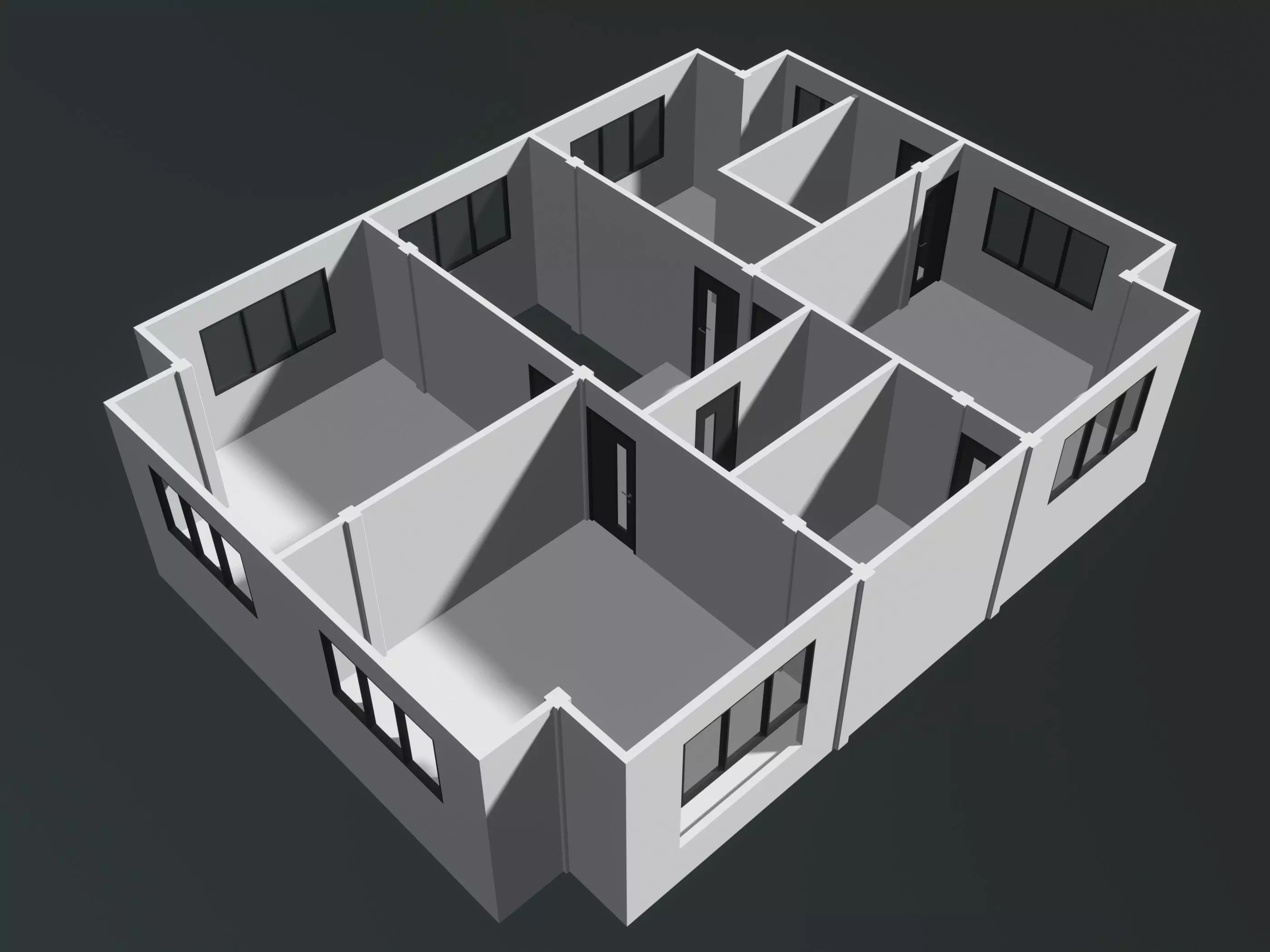 House plan 25-49 3D model_1