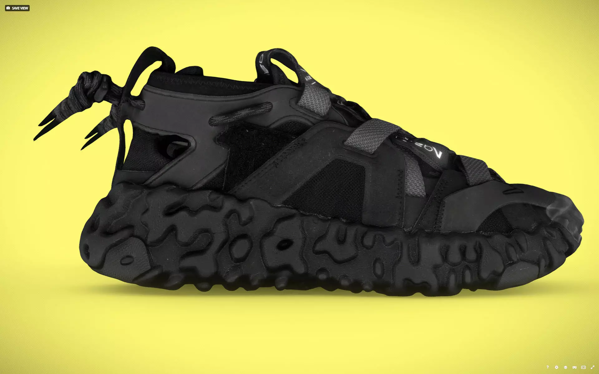 cyberpunk techwear sneaker trainer scifi future sneaker Low-poly 3D model_4