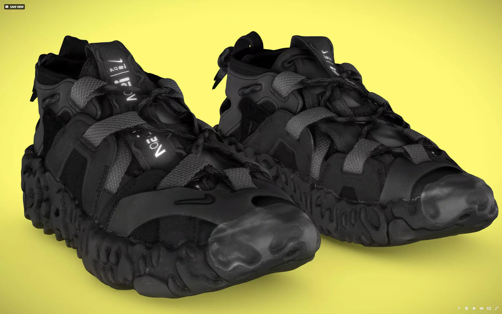 cyberpunk techwear sneaker trainer scifi future sneaker Low-poly 3D model_1