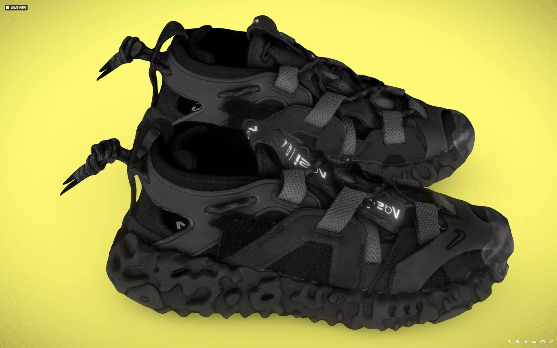 cyberpunk techwear sneaker trainer scifi future sneaker Low-poly 3D model_3