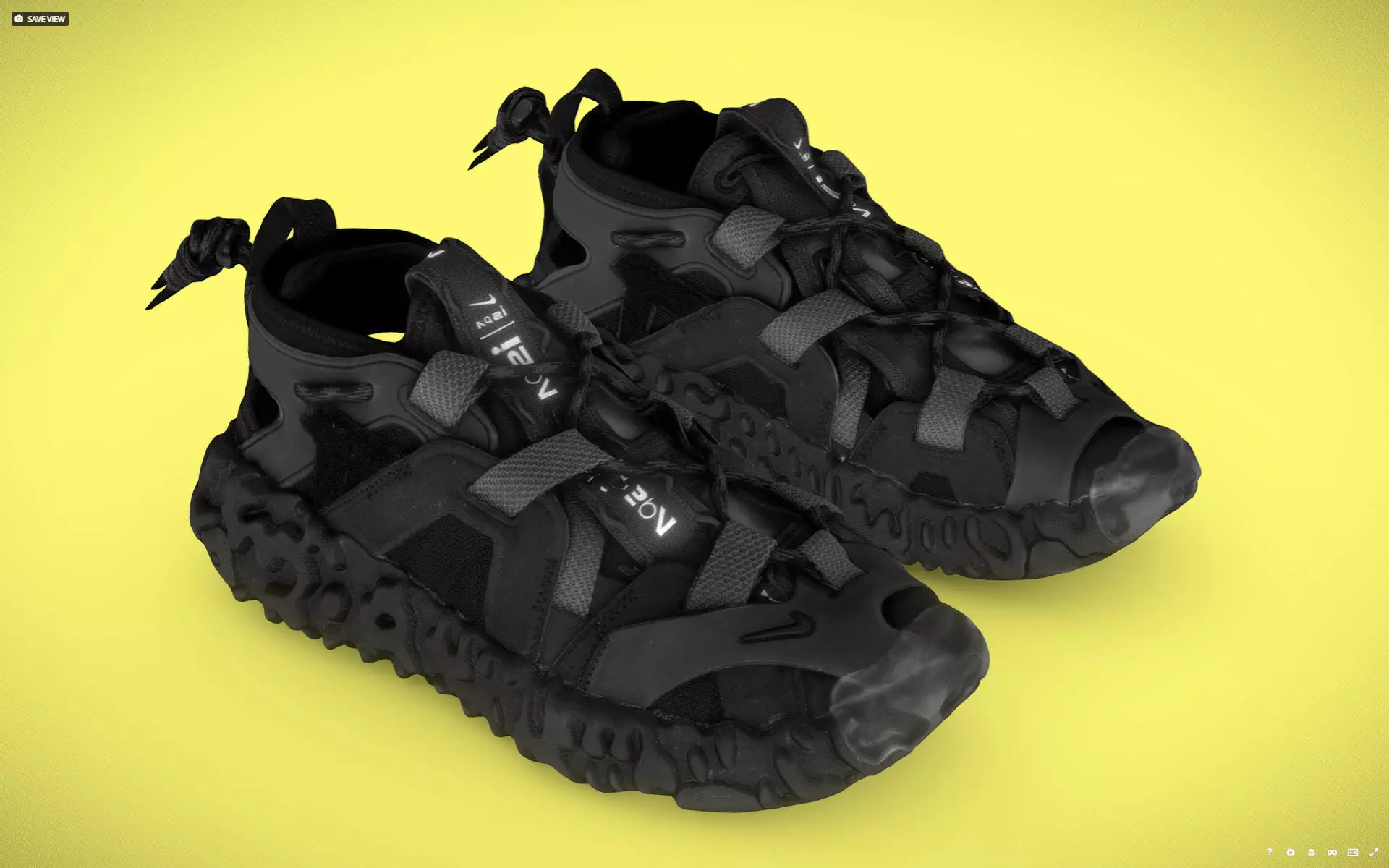 cyberpunk techwear sneaker trainer scifi future sneaker Low-poly 3D model_0