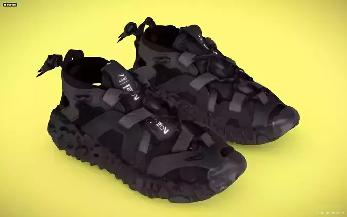 cyberpunk techwear sneaker trainer scifi future sneaker Low-poly 3D model