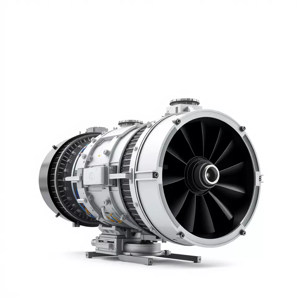 Silver Jet Engine model pack Low-poly 3D model_2
