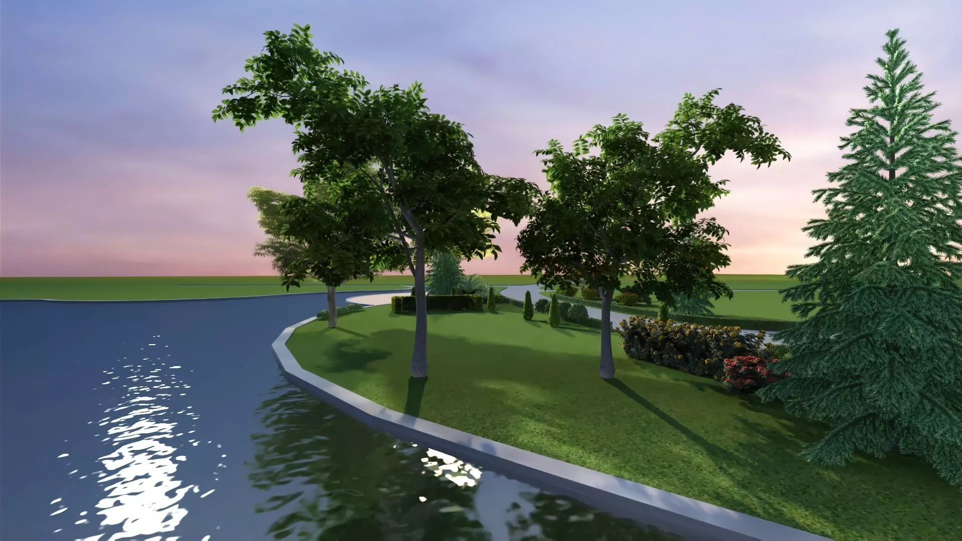 Park Set 3D model_9