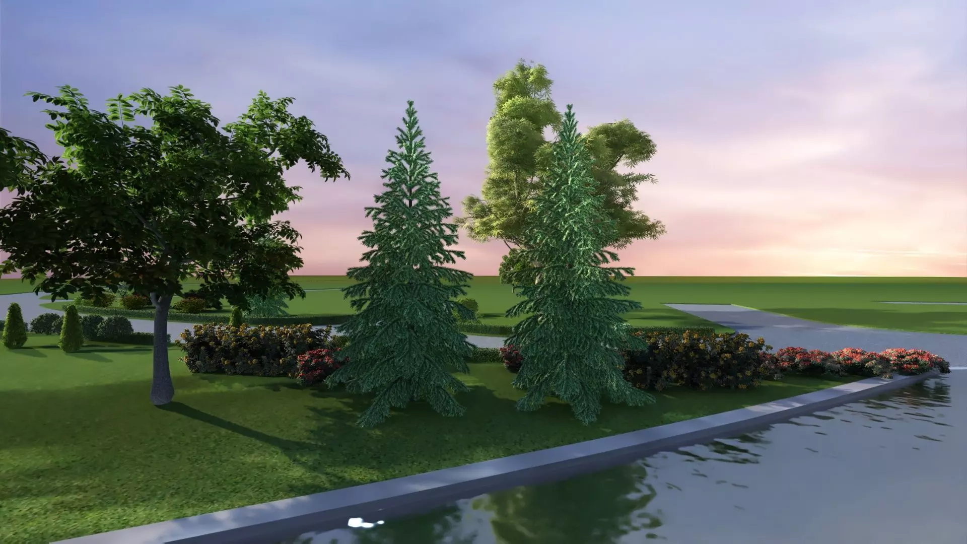 Park Set 3D model_8