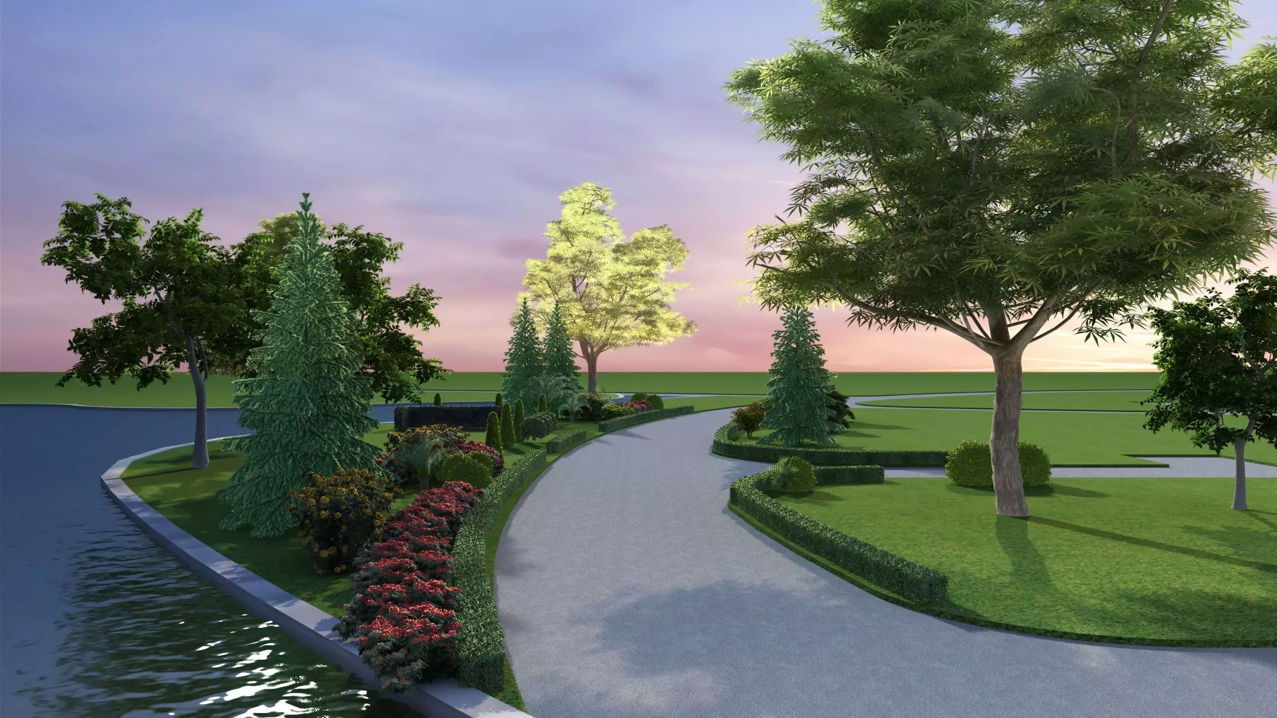 Park Set 3D model_6