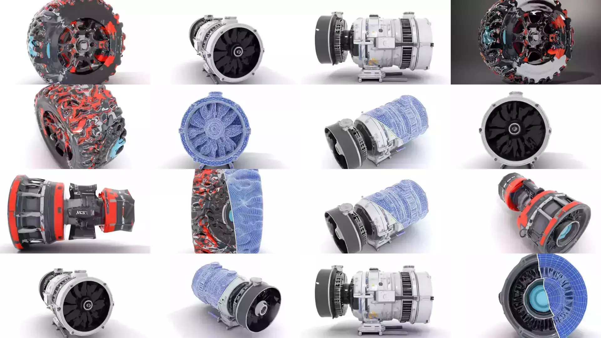 Futuristic Vacuum Engine Models 3D Model Collection_35