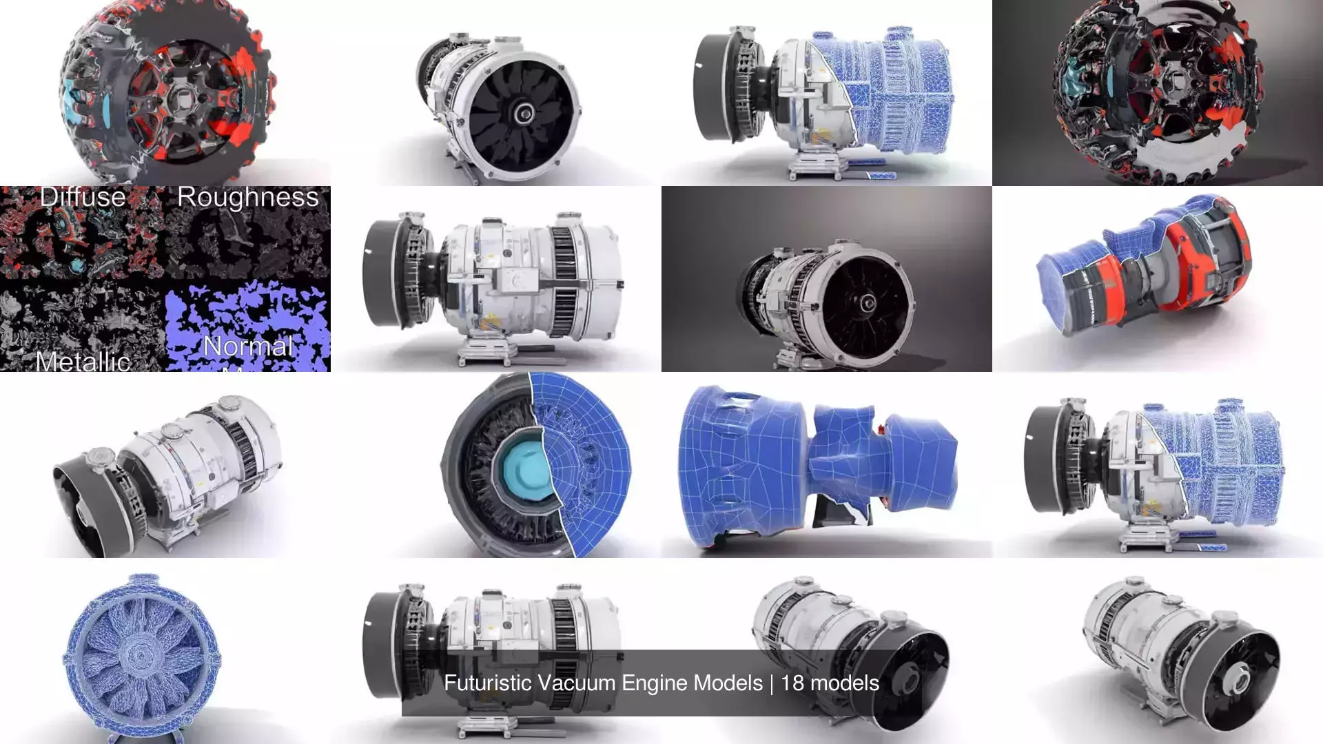Futuristic Vacuum Engine Models 3D Model Collection_36
