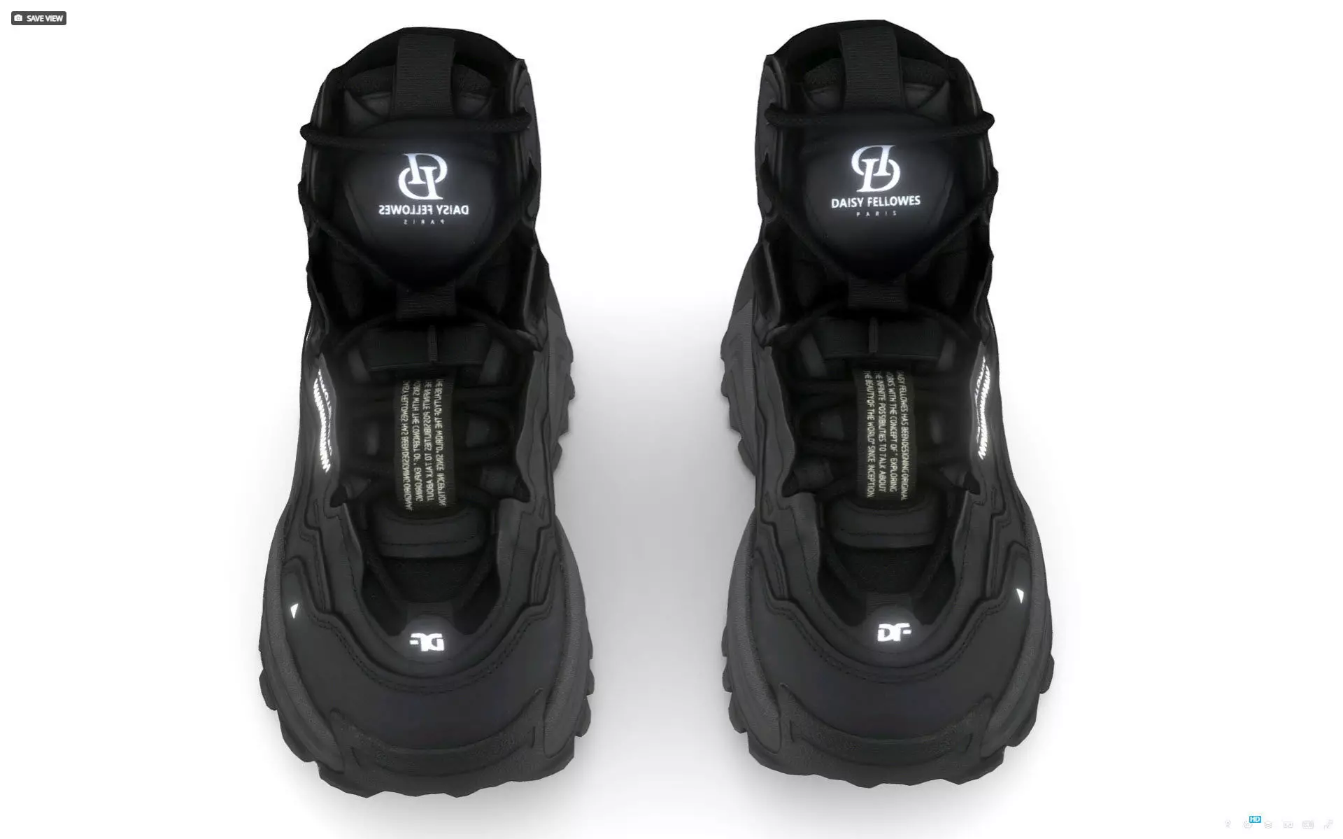 cyberpunk techwear sneaker trainer scifi future sneaker 31 Low-poly 3D model_5