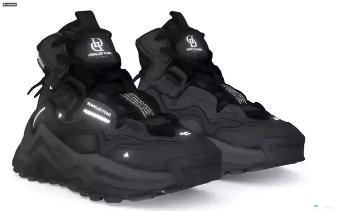 cyberpunk techwear sneaker trainer scifi future sneaker 31 Low-poly 3D model cyberpunk techwear sneaker trainer scifi future sneaker 31 Low-poly 3D model