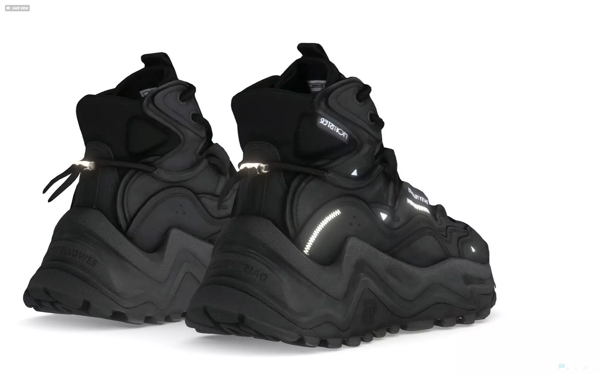 cyberpunk techwear sneaker trainer scifi future sneaker 31 Low-poly 3D model_3