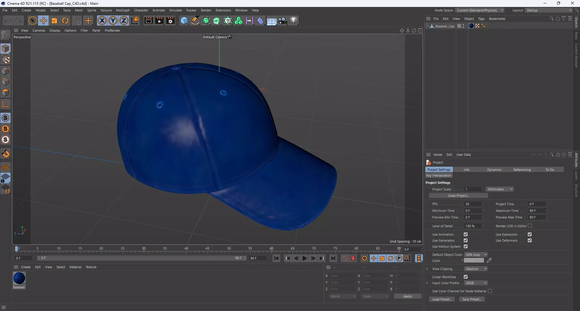 Baseball Cap 3D model_12