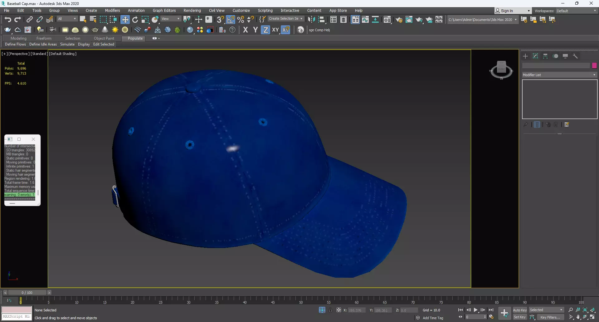 Baseball Cap 3D model_11