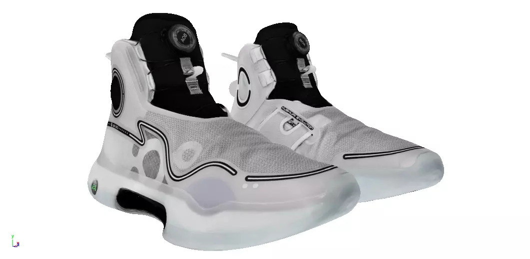 cyberpunk techwear sneaker trainer scifi future sneaker 45 Low-poly 3D model_0
