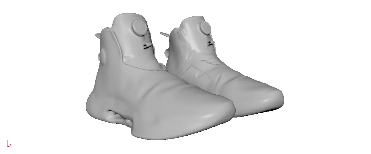 cyberpunk techwear sneaker trainer scifi future sneaker 45 Low-poly 3D model_6