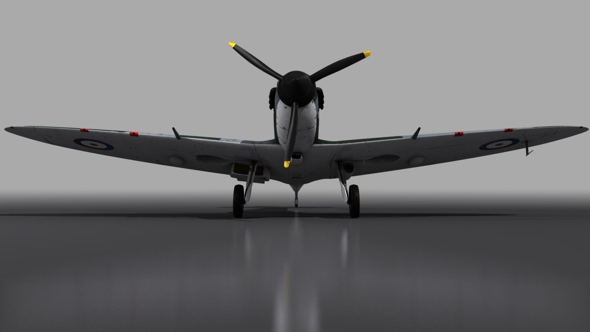 SPITFIRE MK VB 130th Squadron Low-poly 3D model_11