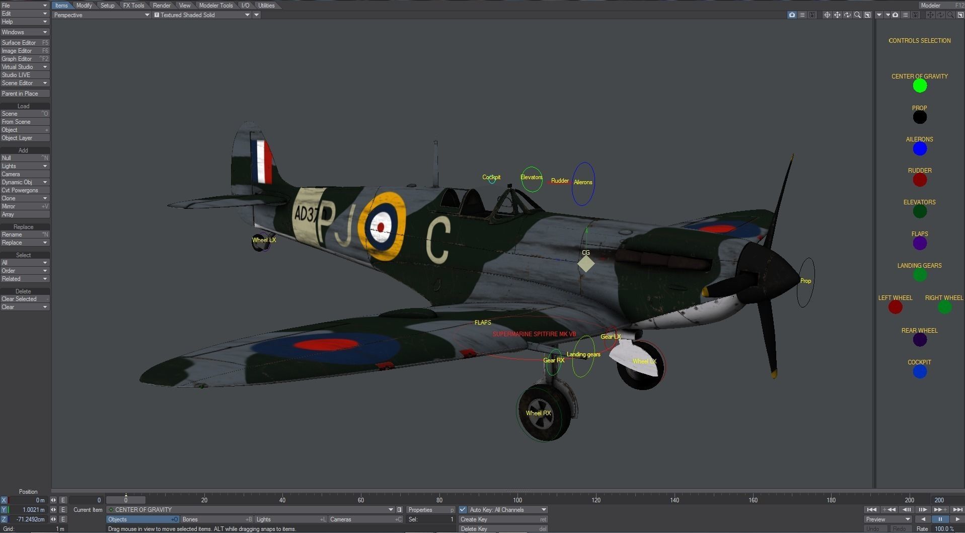 SPITFIRE MK VB 130th Squadron Low-poly 3D model_30