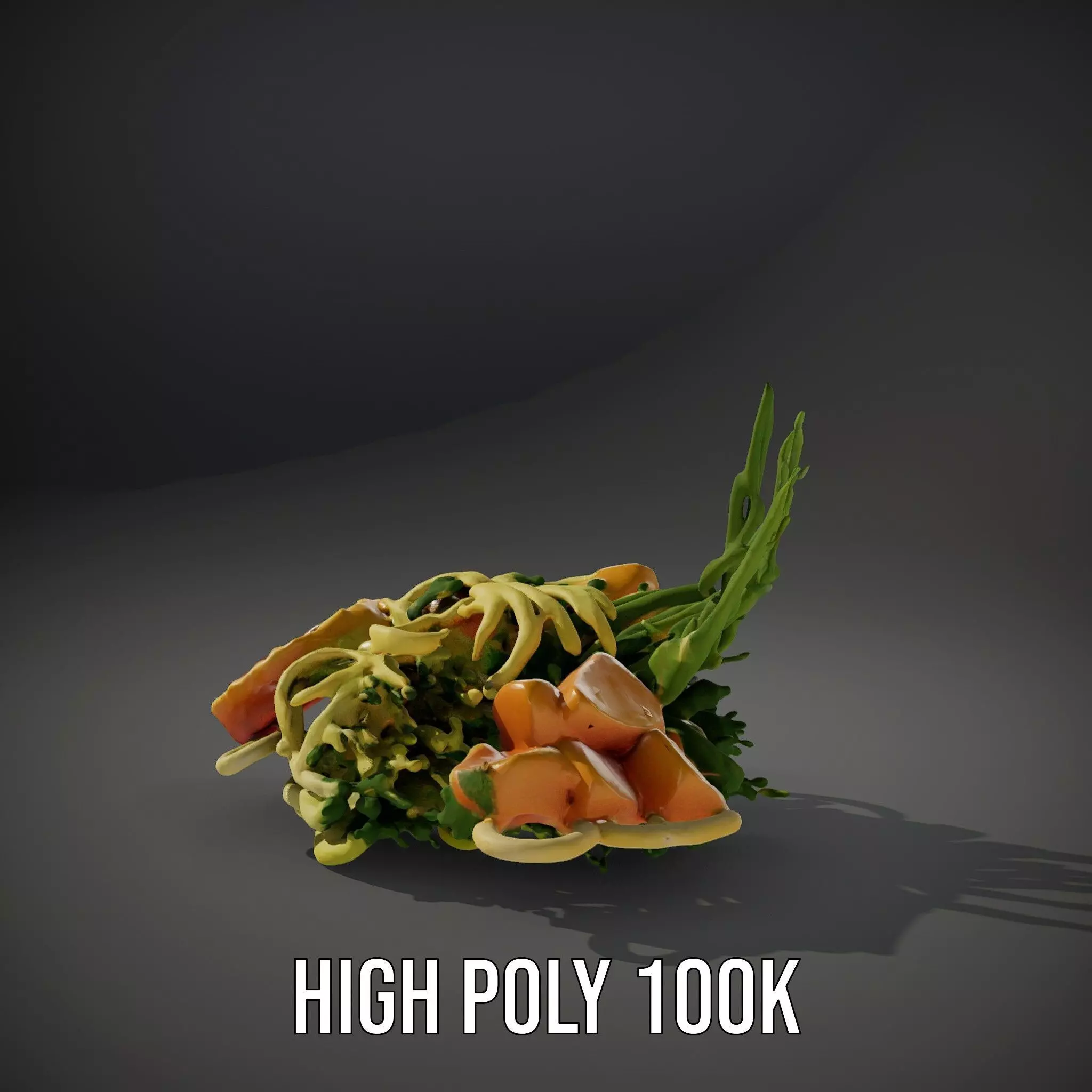 Citrus Salad Plate model pack Low-poly 3D model_10
