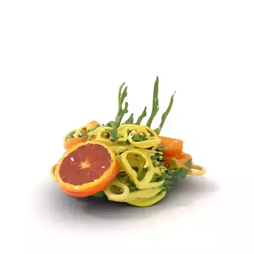 Citrus Salad Plate model pack Low-poly 3D model