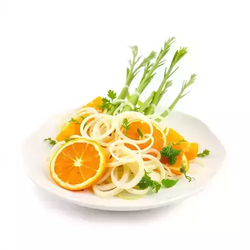 Citrus Salad Plate model pack Low-poly 3D model 2