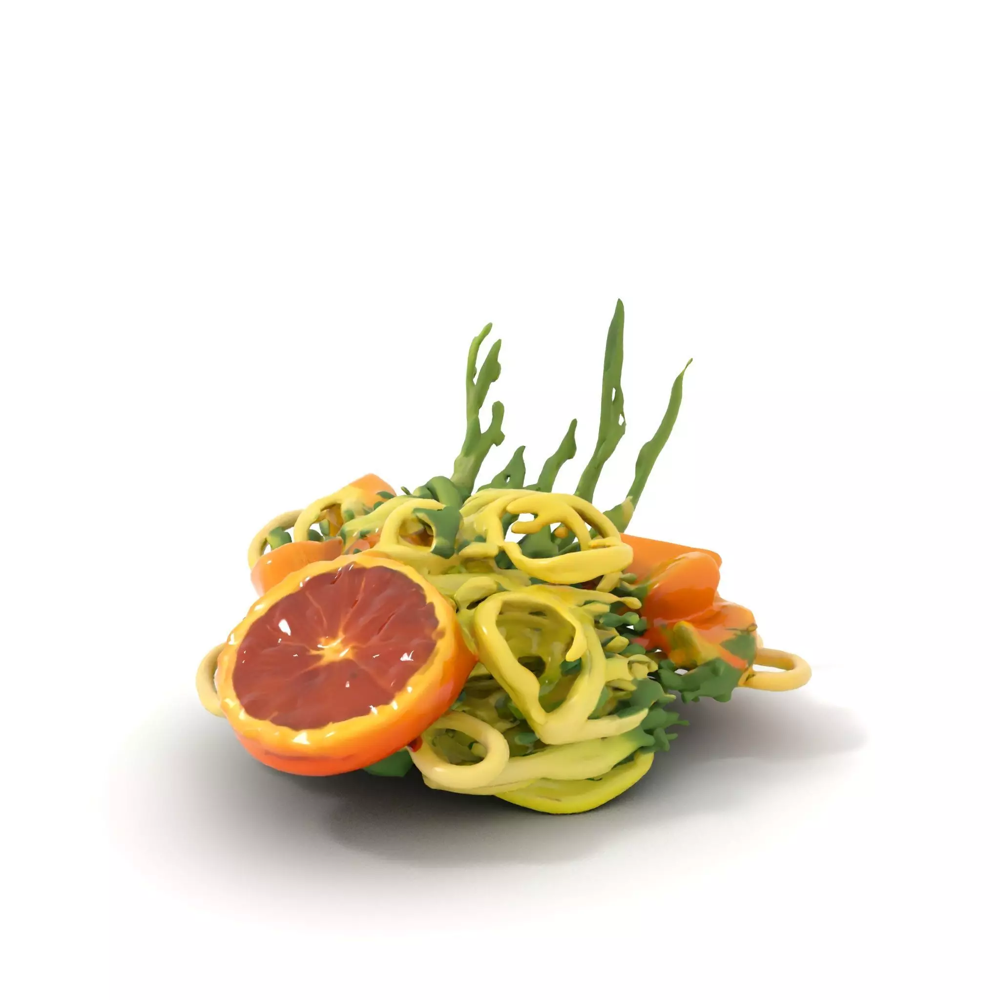 Citrus Salad Plate model pack Low-poly 3D model_16