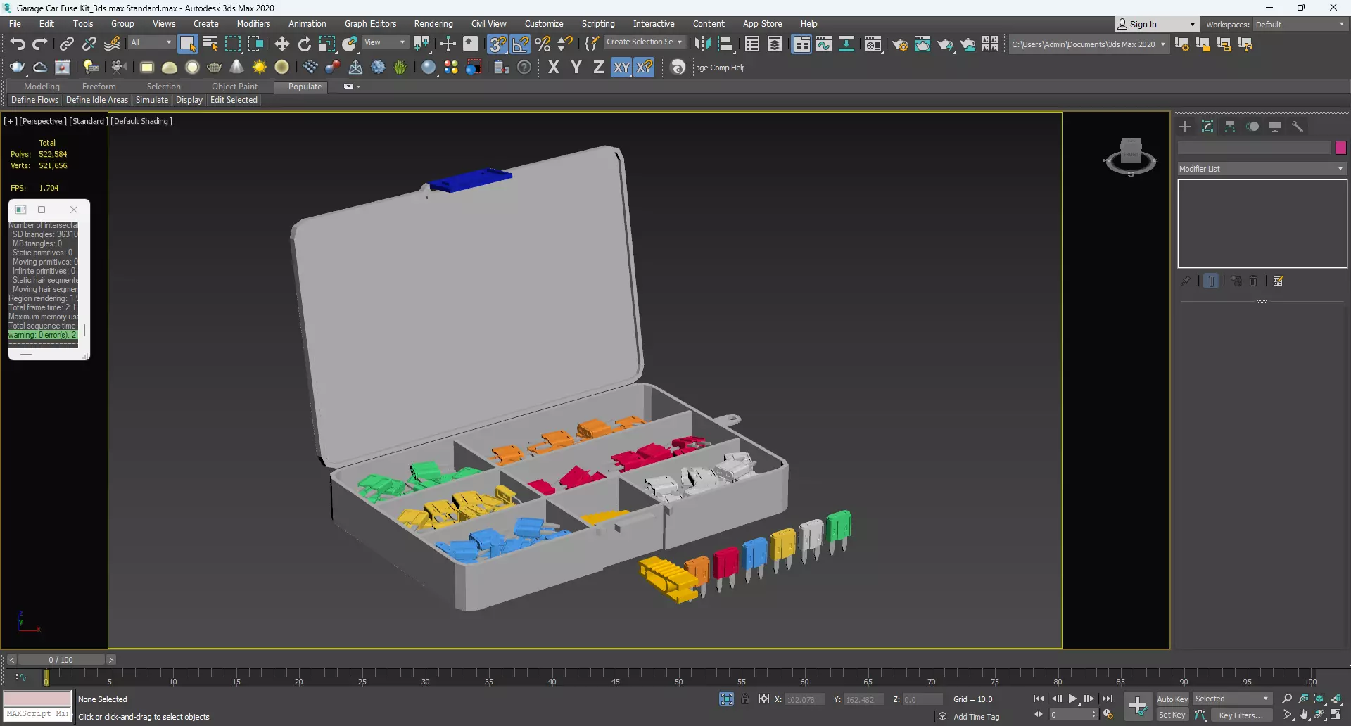Garage Car Fuse Kit 3D model_12