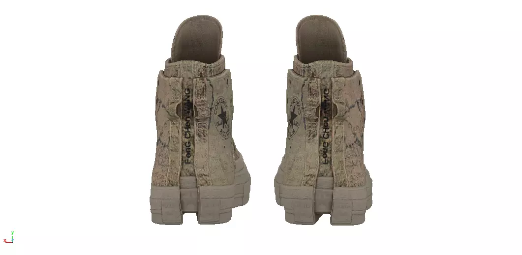 Feng chen wang x Converse Chuck Taylor 1970 Low-poly 3D model_2