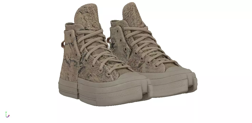 Feng chen wang x Converse Chuck Taylor 1970 Low-poly 3D model_0