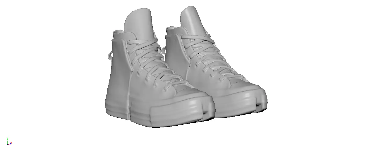 Feng chen wang x Converse Chuck Taylor 1970 Low-poly 3D model_6