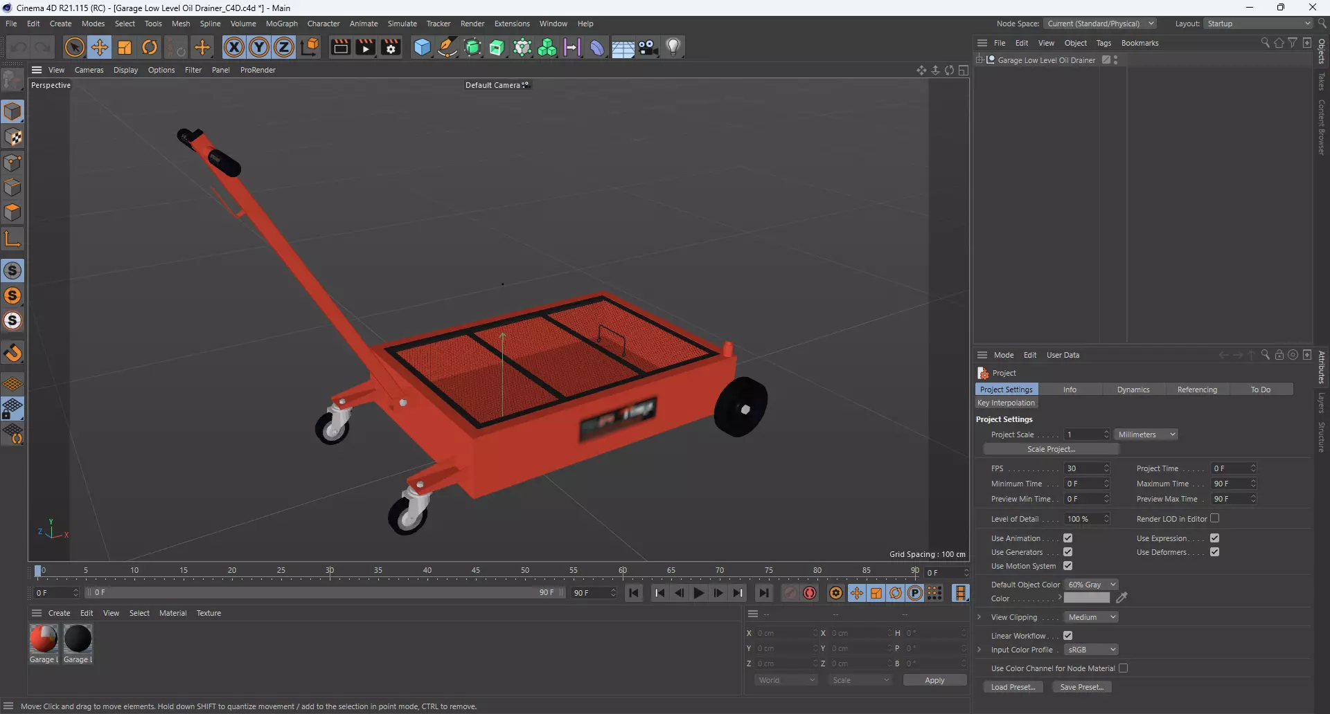 Garage Low Level Oil Drainer 3D model_10