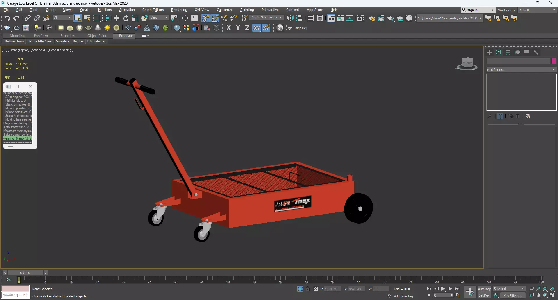 Garage Low Level Oil Drainer 3D model_12