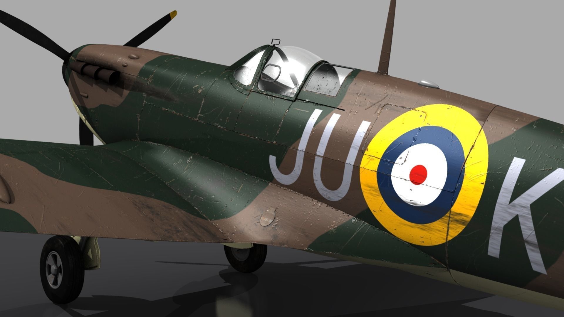 SPITFIRE MK VB 111st Squadron Low-poly 3D model_12