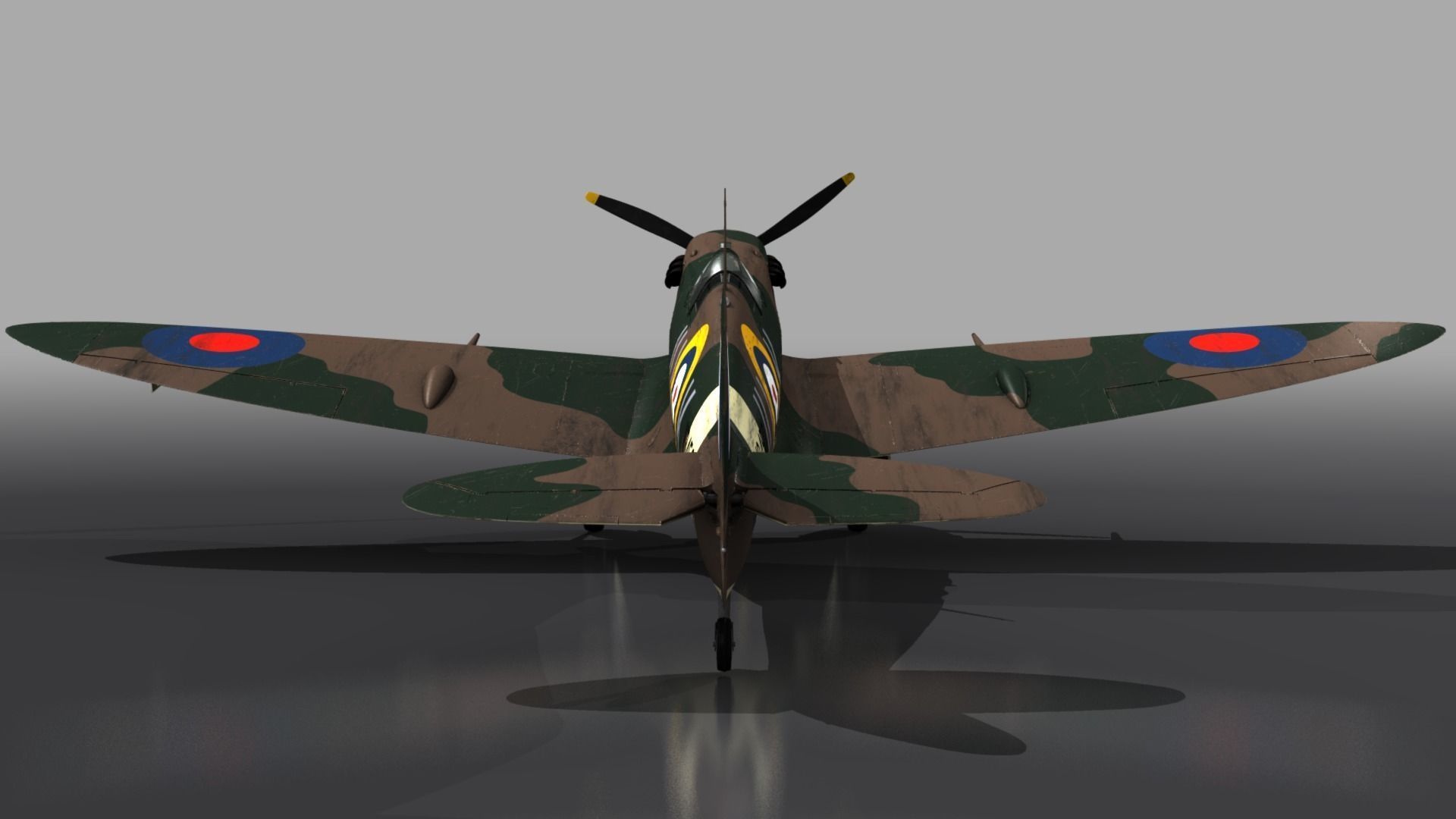 SPITFIRE MK VB 111st Squadron Low-poly 3D model_11
