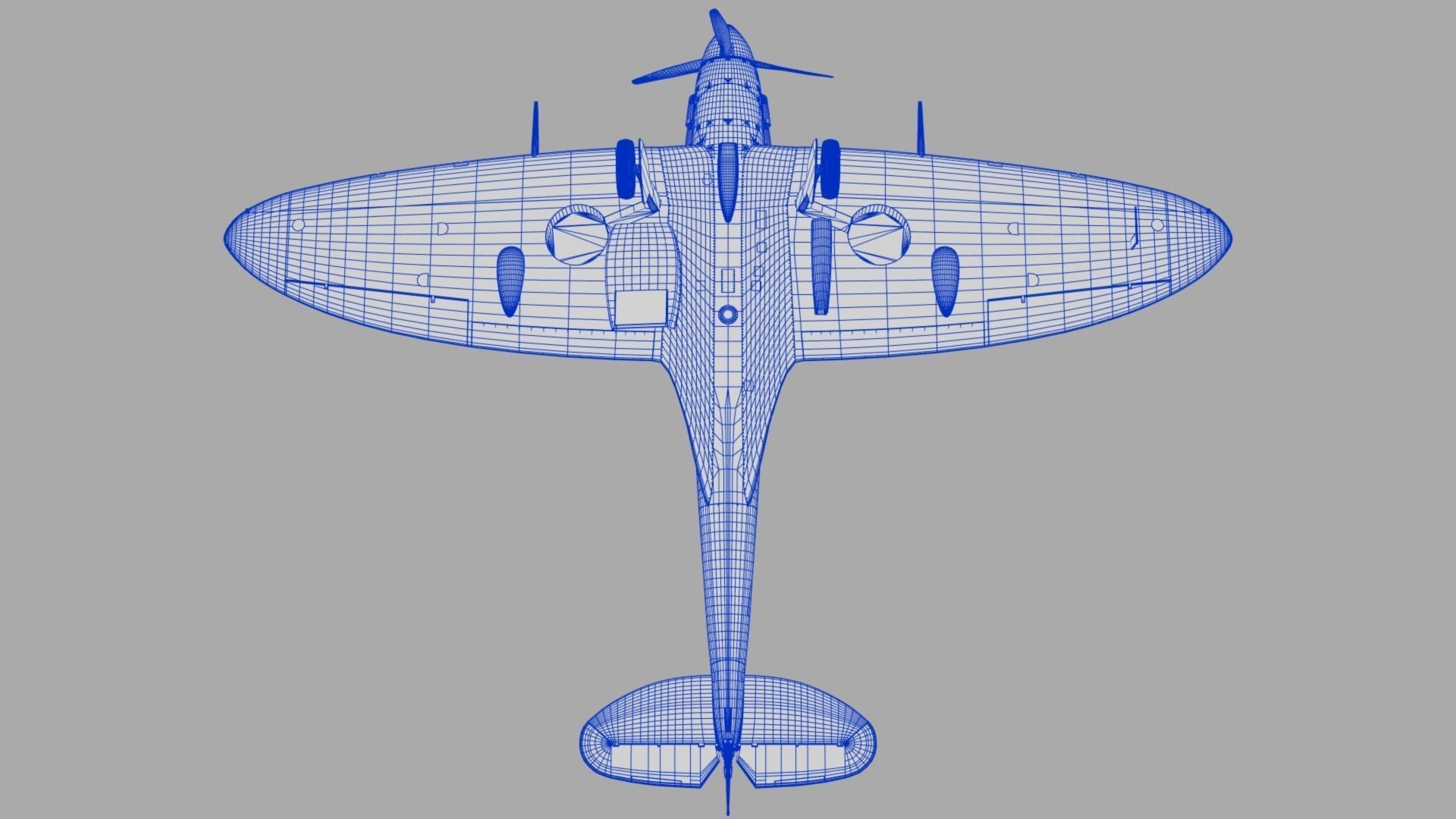 SPITFIRE MK VB 111st Squadron Low-poly 3D model_28