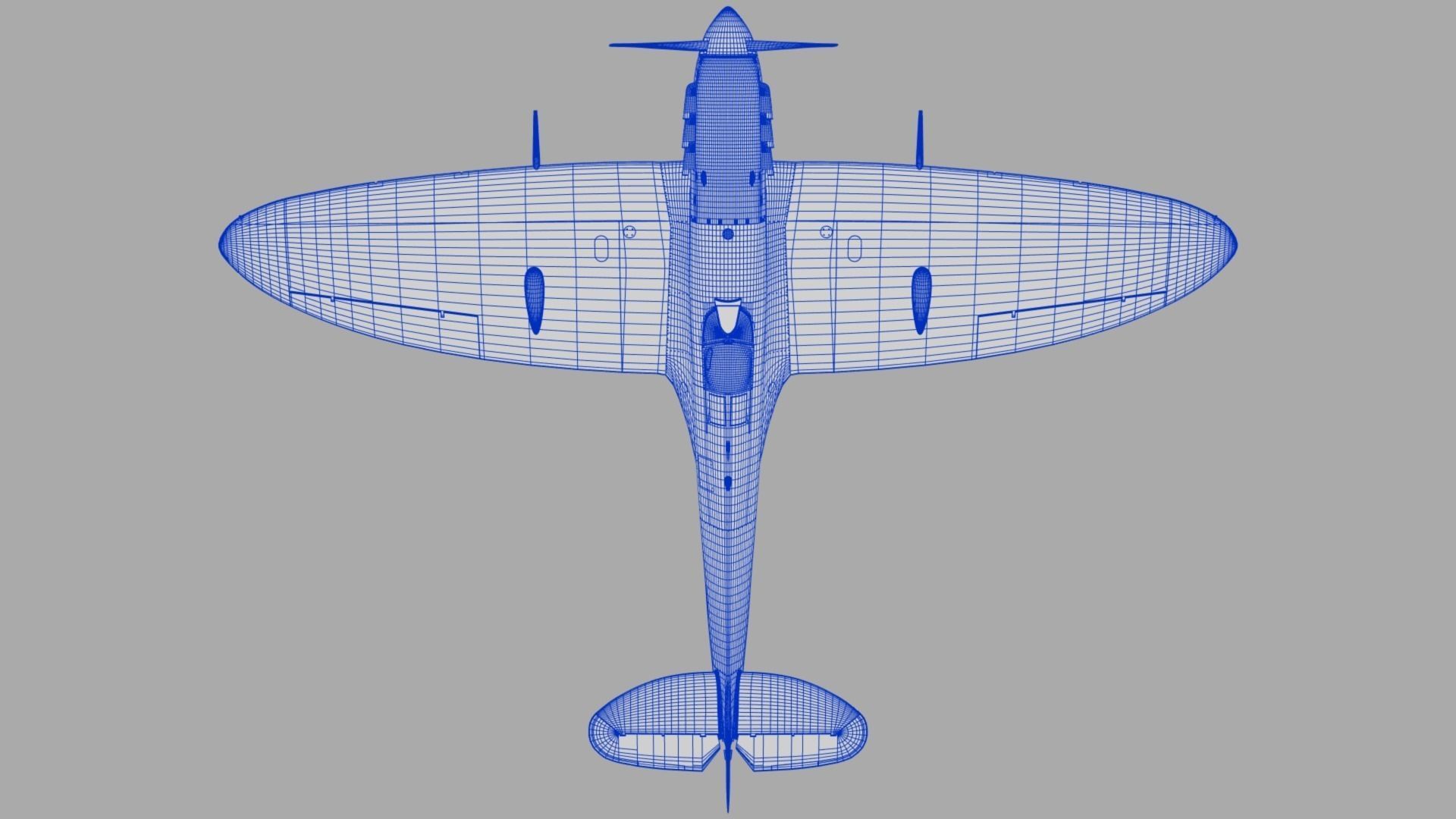 SPITFIRE MK VB 111st Squadron Low-poly 3D model_27