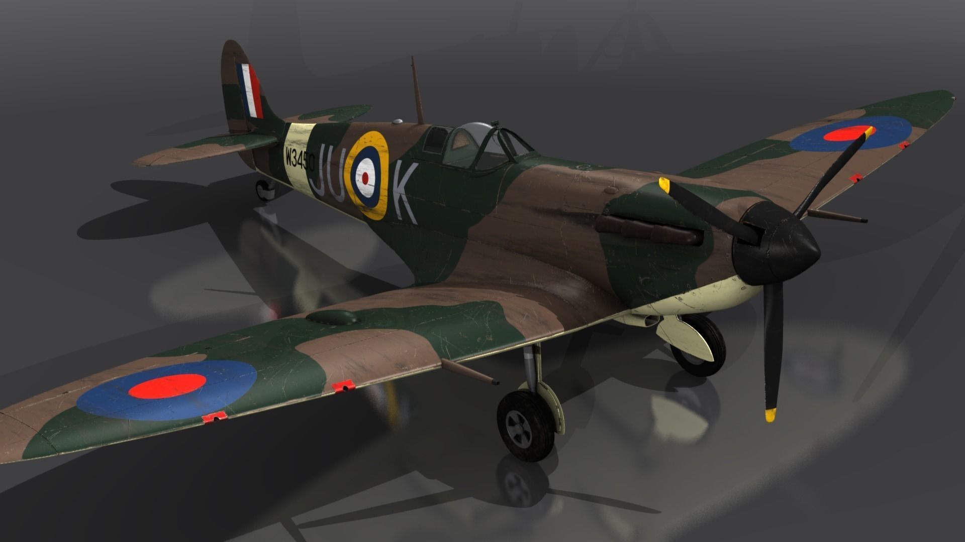 SPITFIRE MK VB 111st Squadron Low-poly 3D model_6