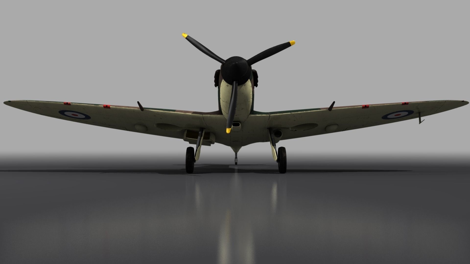 SPITFIRE MK VB 111st Squadron Low-poly 3D model_9