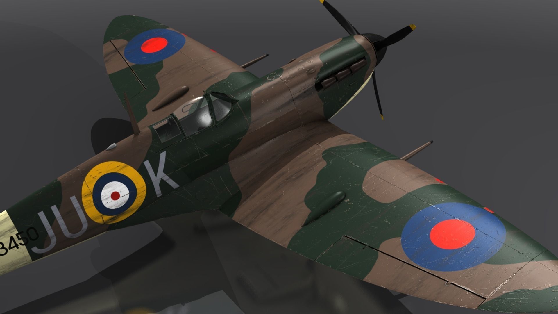 SPITFIRE MK VB 111st Squadron Low-poly 3D model_2