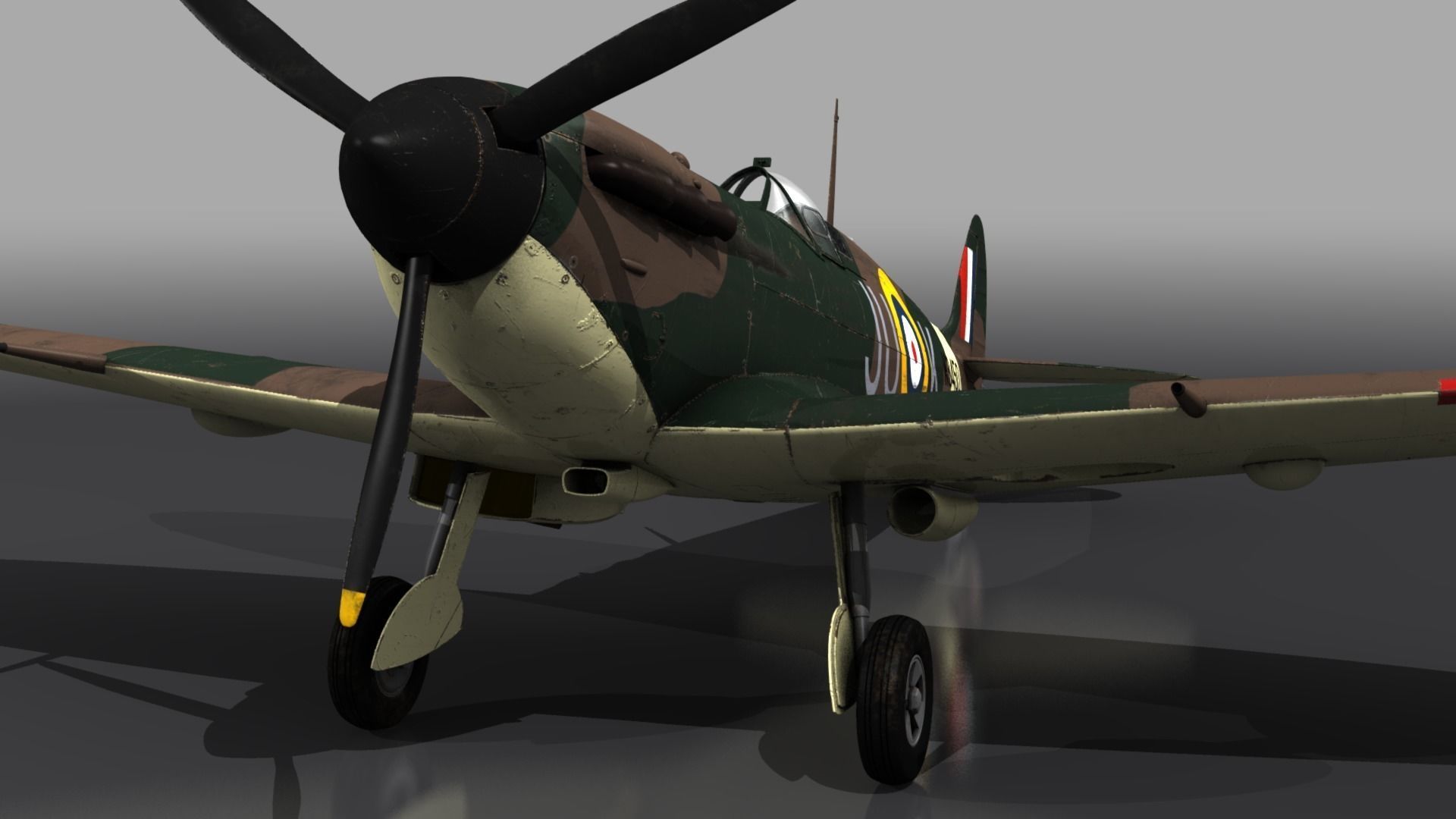 SPITFIRE MK VB 111st Squadron Low-poly 3D model_8