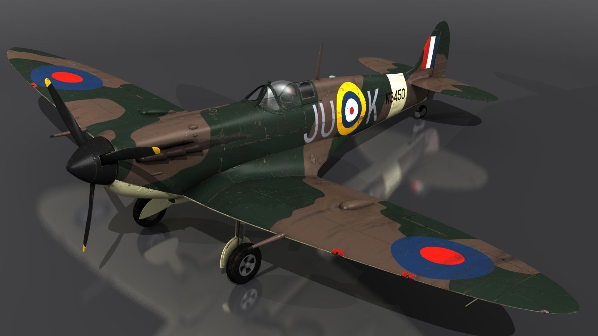 SPITFIRE MK VB 111st Squadron Low-poly 3D model_4